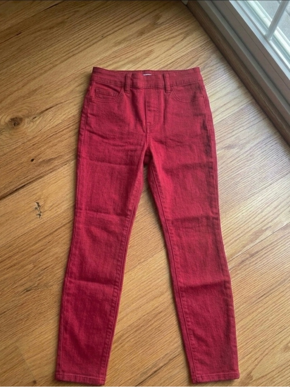 NWT Time and Tru Red Jeggings Mid Rise Skinny Fit Streetwear Punk Goth Gorpcore
